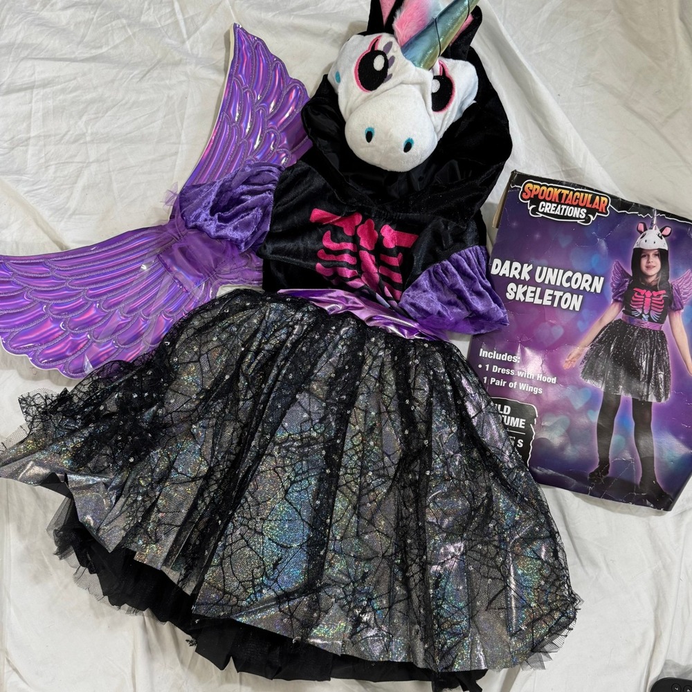Spooktacular Creations Dark Unicorn Skeleton Girls S Halloween Costume